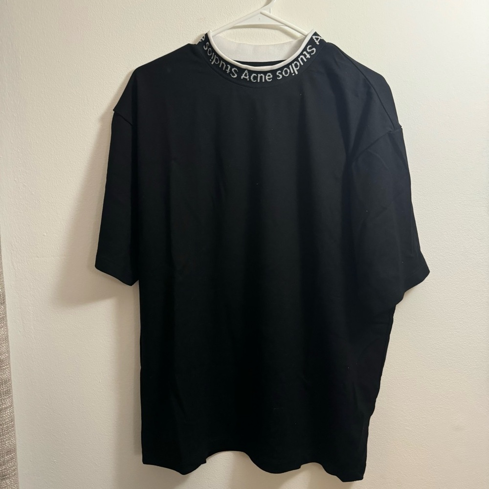 Acne Studios Navid Logo Collar Crewneck T-Shirt